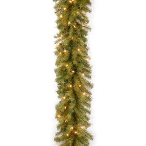 NEW National Tree 9' Fir Garland w/ 50 Lights